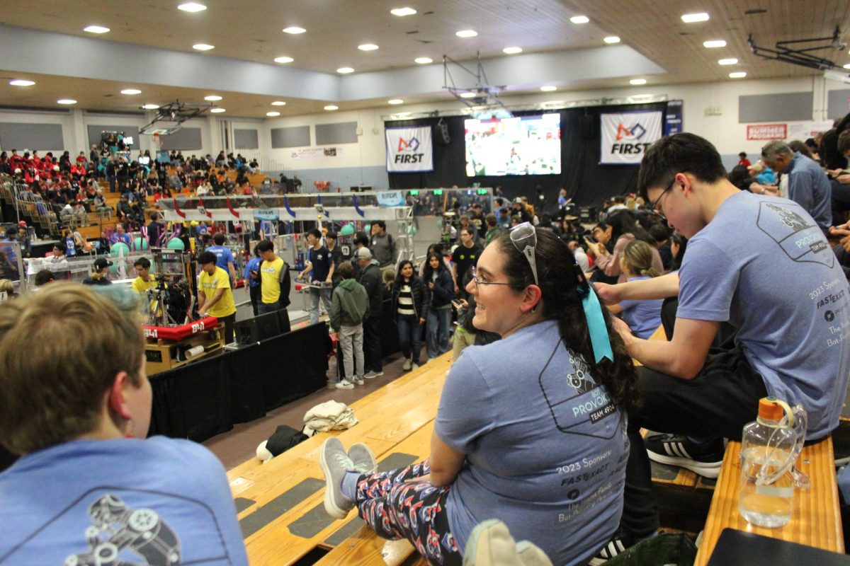 Robotics team mentor Michelle Grau at the San Francisco Regionals.