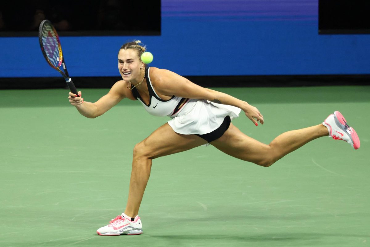 Tennis - U.S. Open - Flushing Meadows, New York, United States - September 6, 2025 Belarus' Aryna Sabalenka in action during the women's singles final against Amanda Anisimova of the U.S. REUTERS/Kevin Lamarque