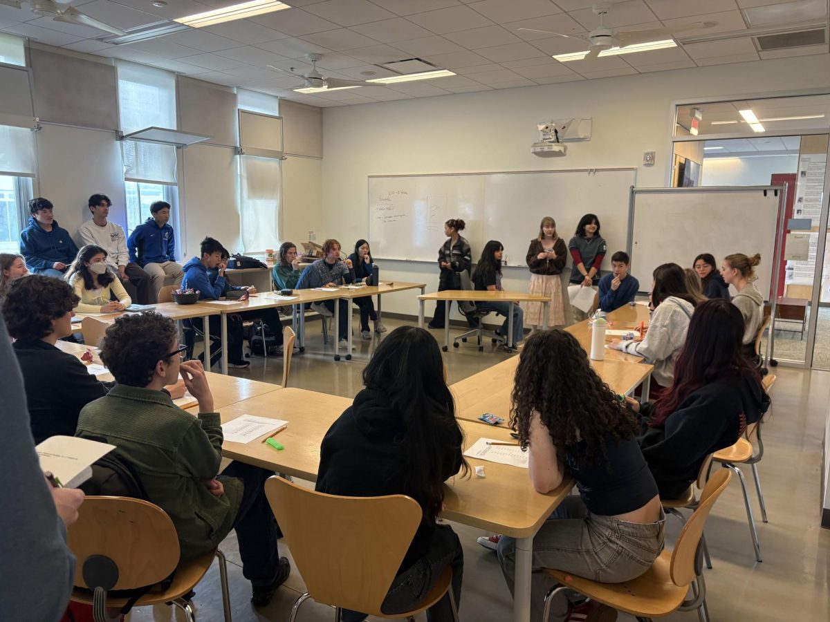 Students attend one of the neurodiversity simulations led by Gemma M. on March 4.