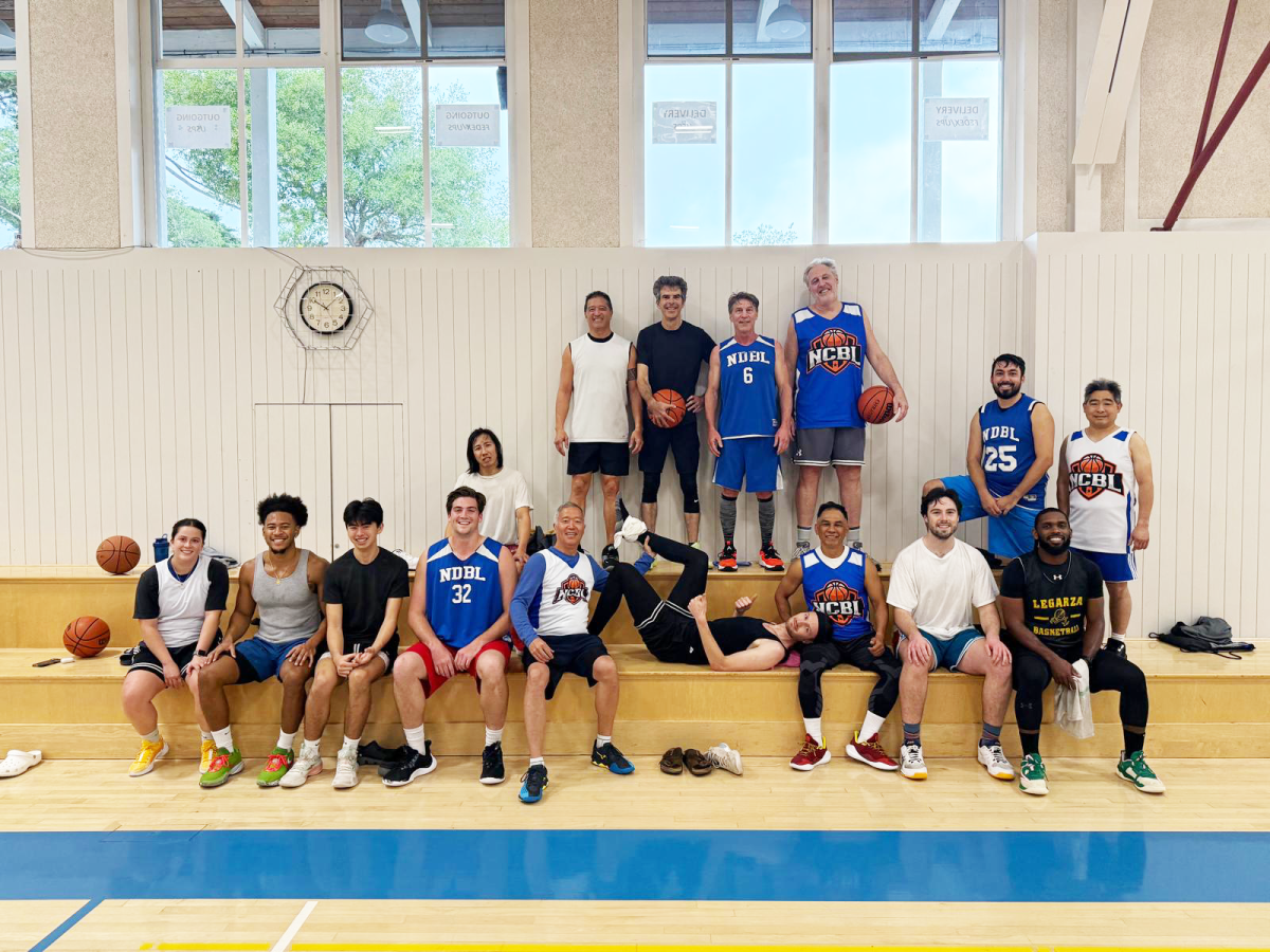 Getting ready to play // From left to right: the Nueva Community Basketball League on a recent Saturday.